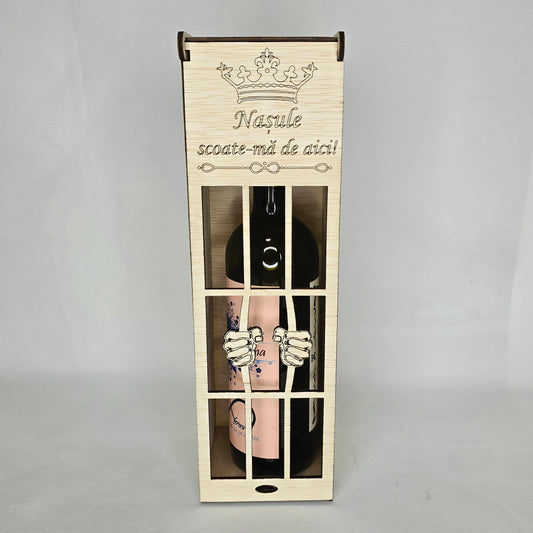 Cutie de vin pentru Naș - Tete Print