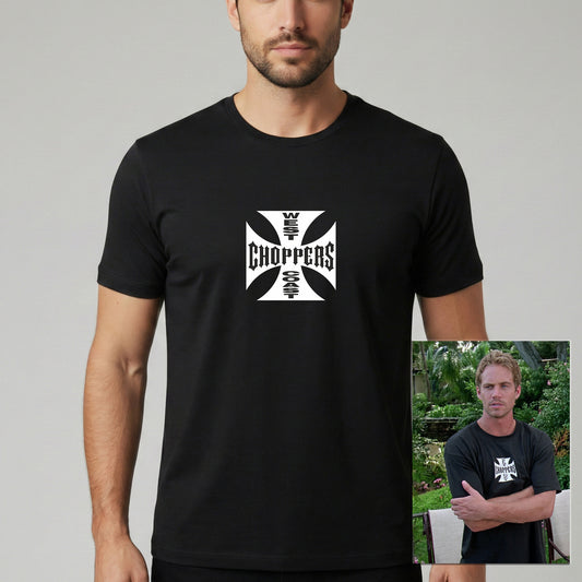 Tricou Negru Bărbați West Coast Choppers, Premium Cotton, Stil Biker / Urban