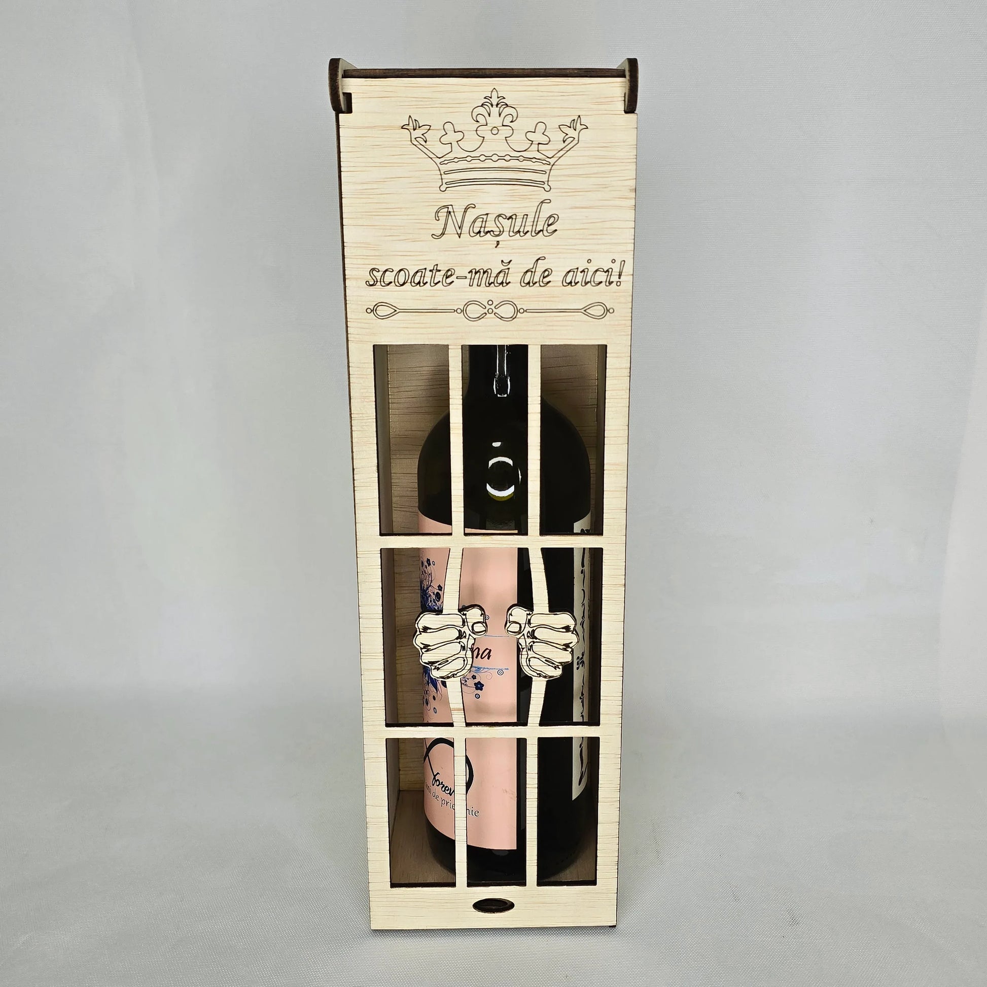 Cutie de vin pentru Naș - Tete Print