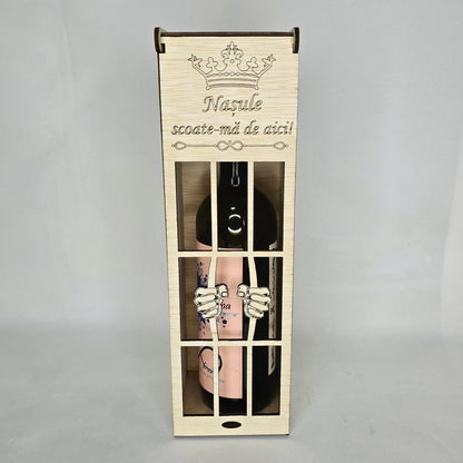 Cutie de vin pentru Naș - Tete Print