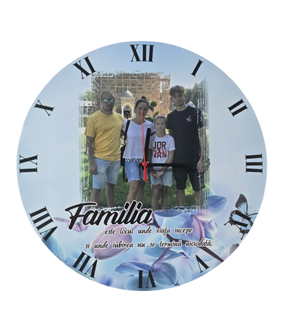 Ceas personalizat Familia - Tete Print