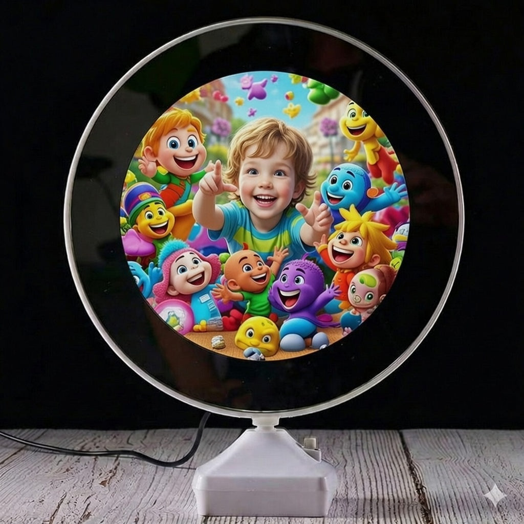 Oglindă Magică cu LED – Personalizabilă prin Sublimare (Rotundă)