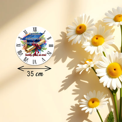 Ceas de Perete Personalizat pentru Dirigintă - „Sunteți un Erou!” - MDF, 35 cm