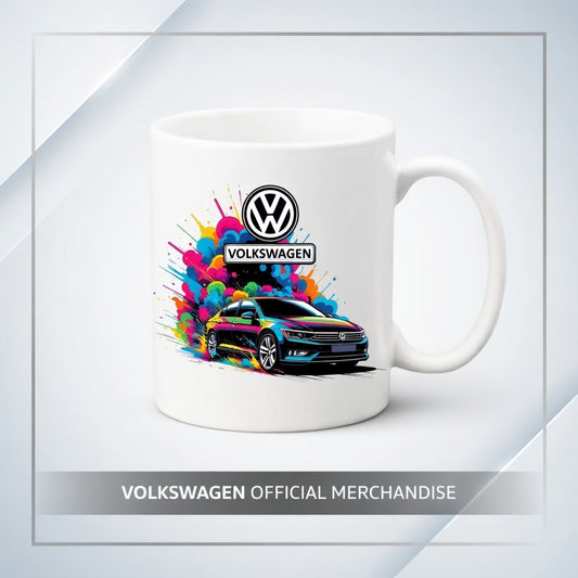 Cană Personalizată Volkswagen Art Design – Ceramică Albă Premium, 330ml – Ideală pentru Cadou Pasionați Auto