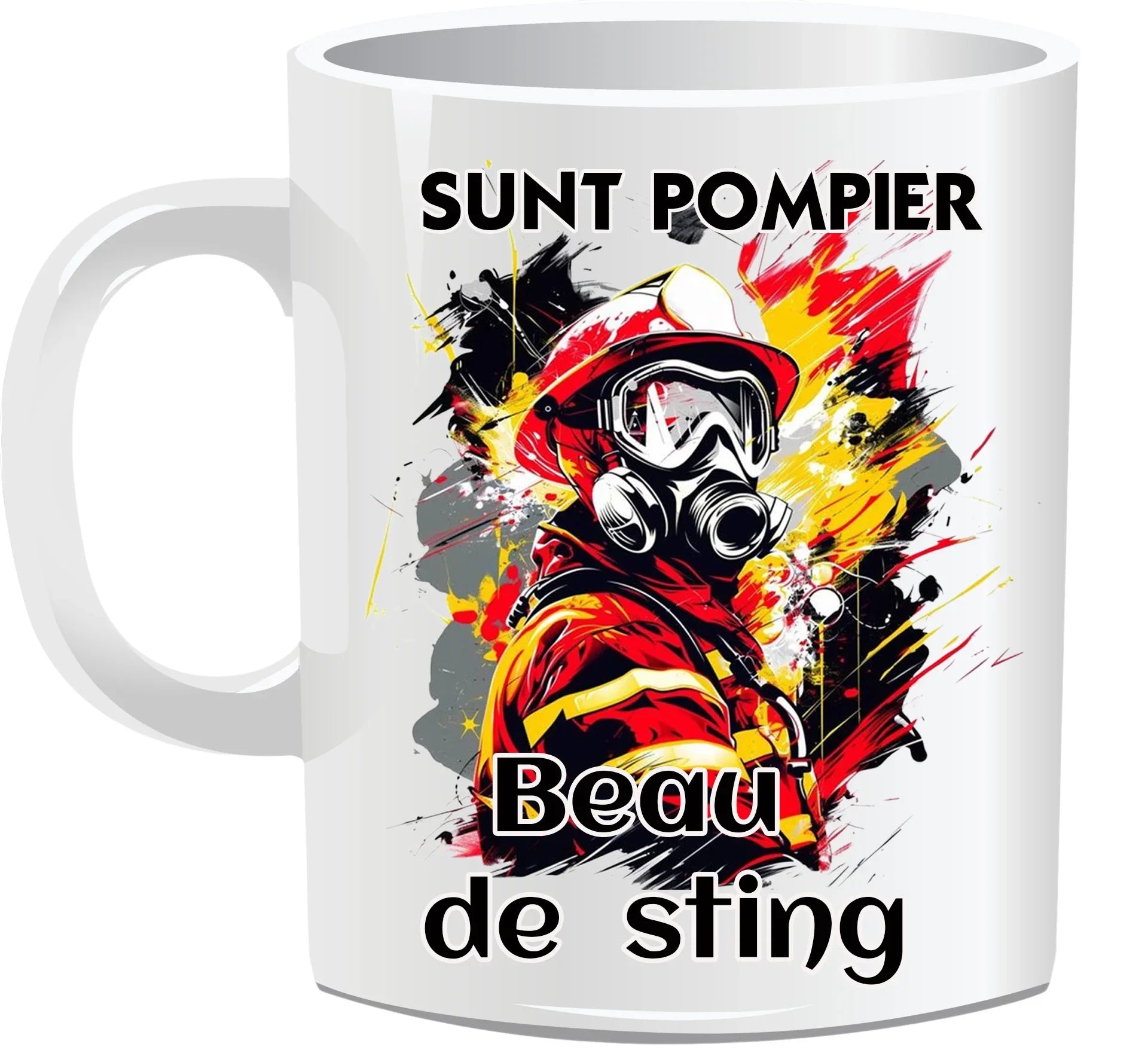 Cana sunt pompier beau de sting - Tete Print