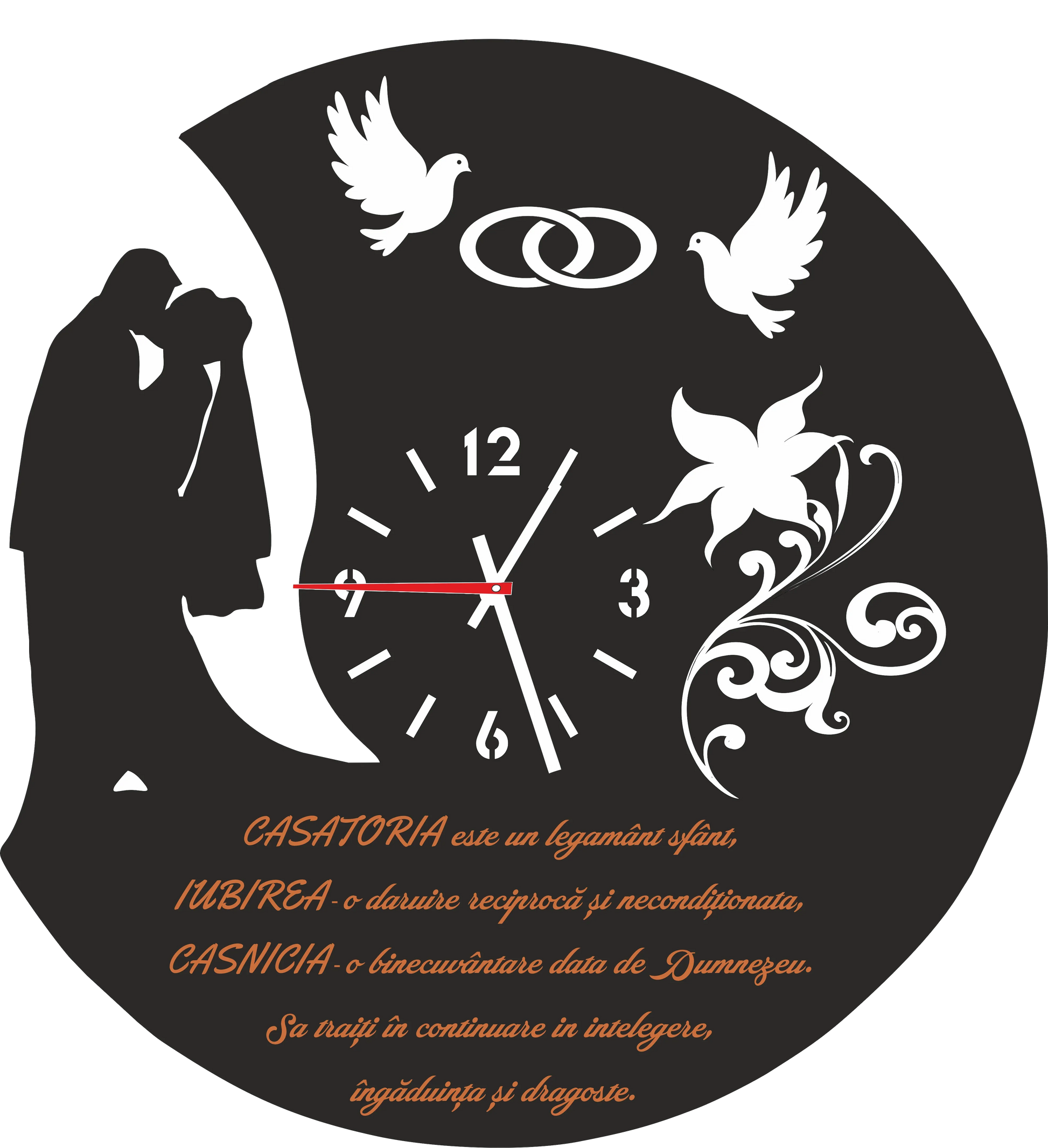 Ceas pentru tineri casatoriti - Tete Print