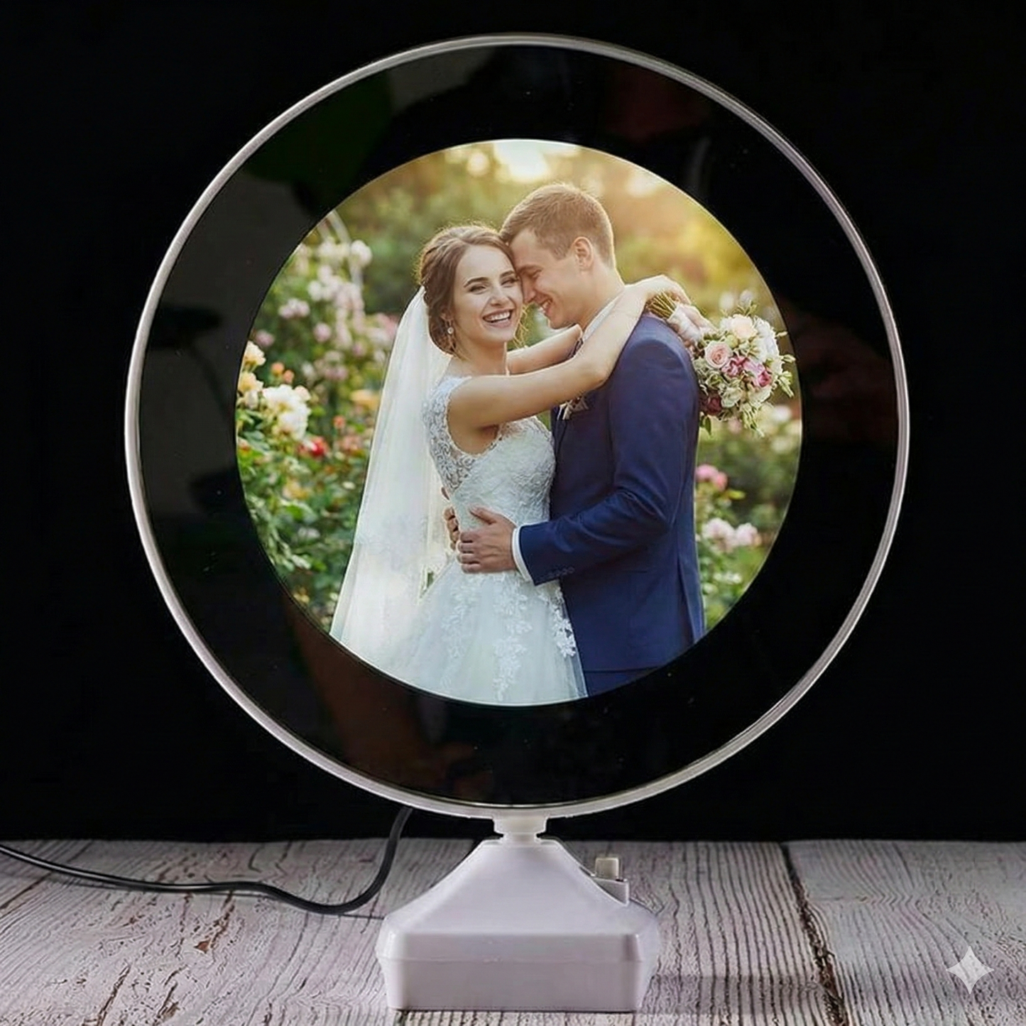 Oglindă Magică cu LED – Personalizabilă prin Sublimare (Rotundă)