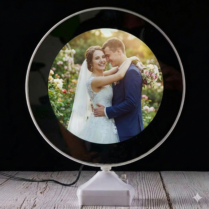Oglindă Magică cu LED – Personalizabilă prin Sublimare (Rotundă)
