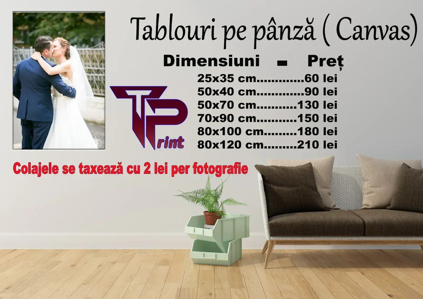 Tablou Canvas rau - Tete Print