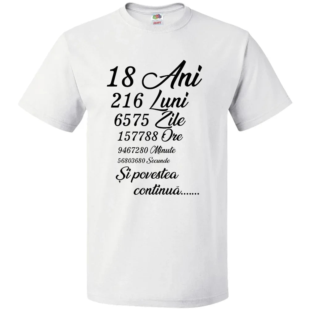 Tricou 18 ani 216 luni - Tete Print
