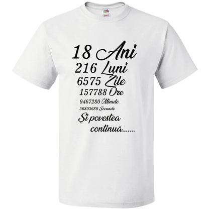 Tricou 18 ani 216 luni - Tete Print