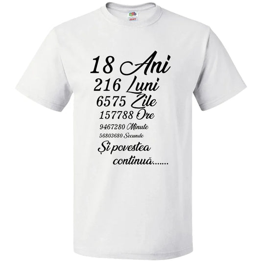 Tricou 18 ani 216 luni - Tete Print