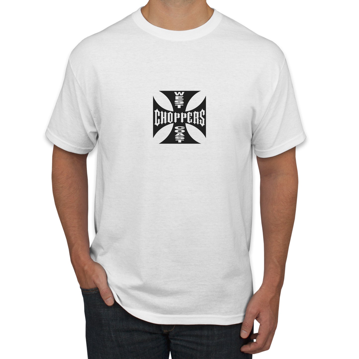 Tricou Negru Bărbați West Coast Choppers, Premium Cotton, Stil Biker / Urban