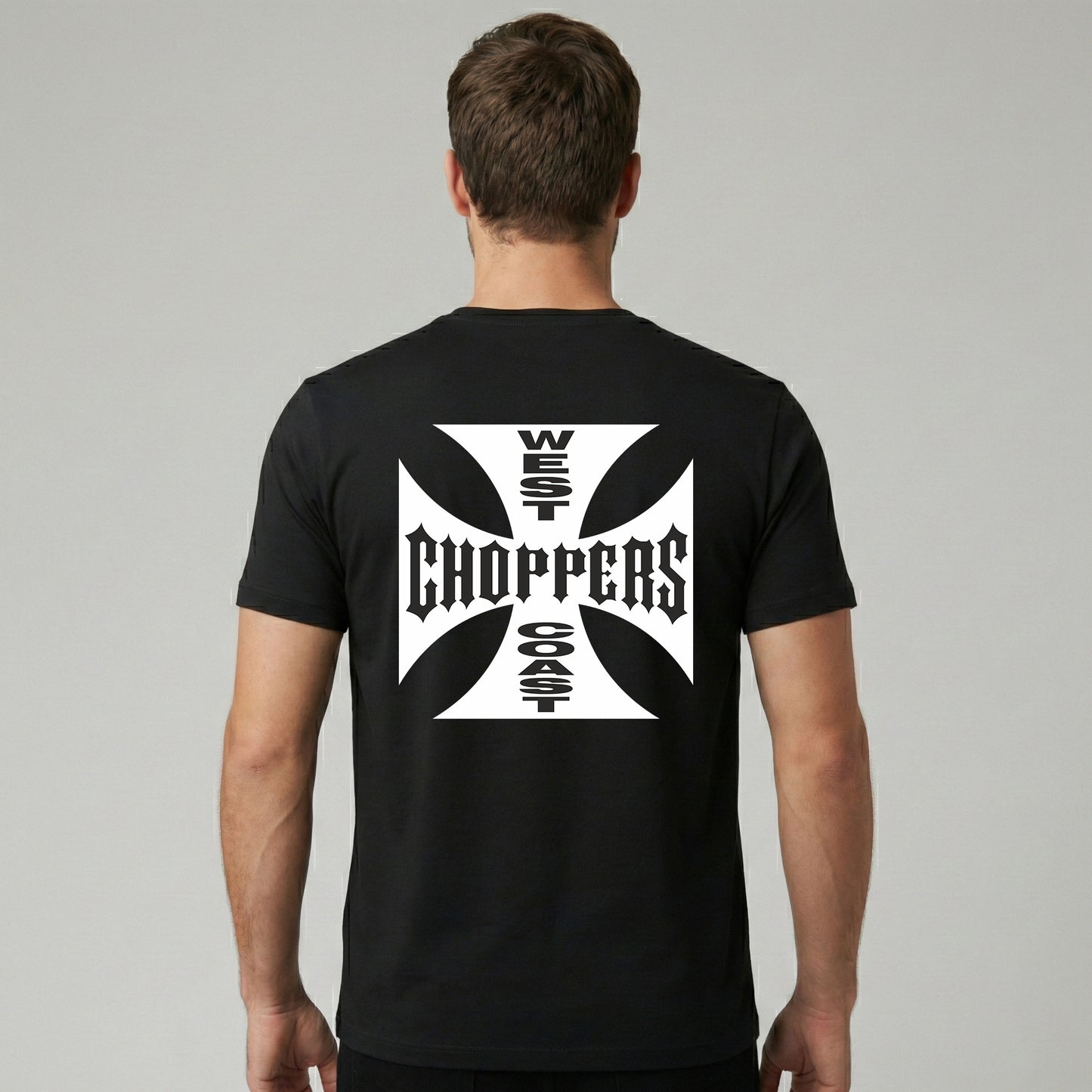 Tricou Negru Bărbați West Coast Choppers, Premium Cotton, Stil Biker / Urban