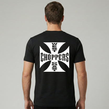 Tricou Negru Bărbați West Coast Choppers, Premium Cotton, Stil Biker / Urban