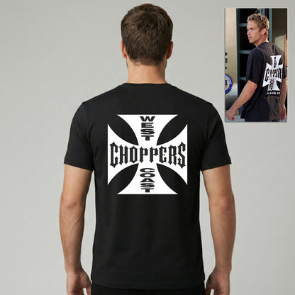 Tricou Negru Bărbați West Coast Choppers, Premium Cotton, Stil Biker / Urban