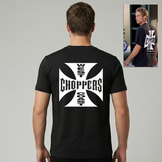 Tricou Negru Bărbați West Coast Choppers, Premium Cotton, Stil Biker / Urban