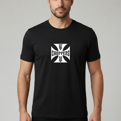 Tricou Negru Bărbați West Coast Choppers, Premium Cotton, Stil Biker / Urban