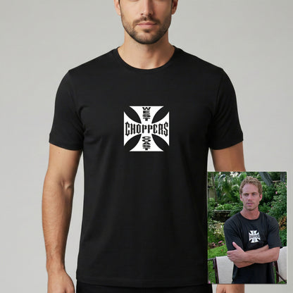 Tricou Negru Bărbați West Coast Choppers, Premium Cotton, Stil Biker / Urban