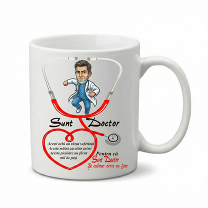 Cană Ceramică Sunt Doctor - Cadou pentru Medici 330ml
