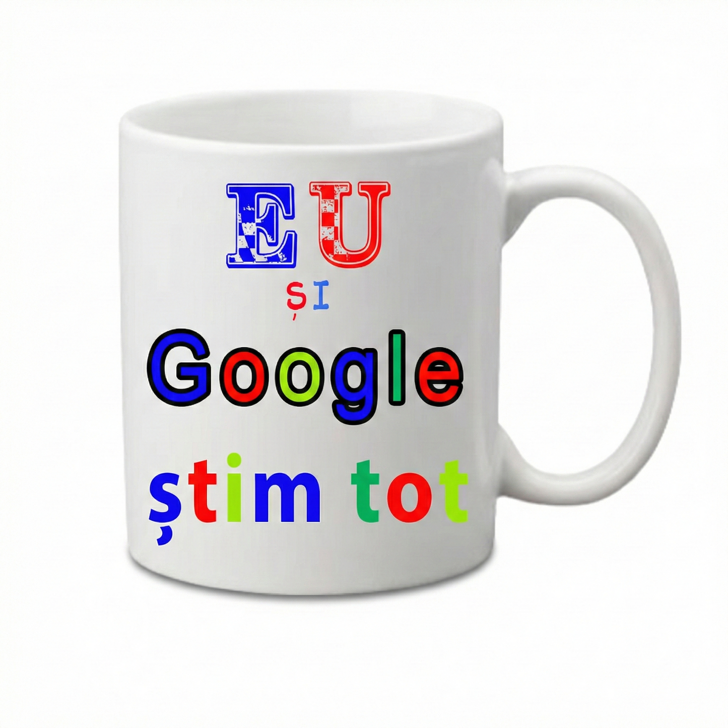 Cană Personalizată "EU și Google Știm Tot" - Cadou Amuzant Birou