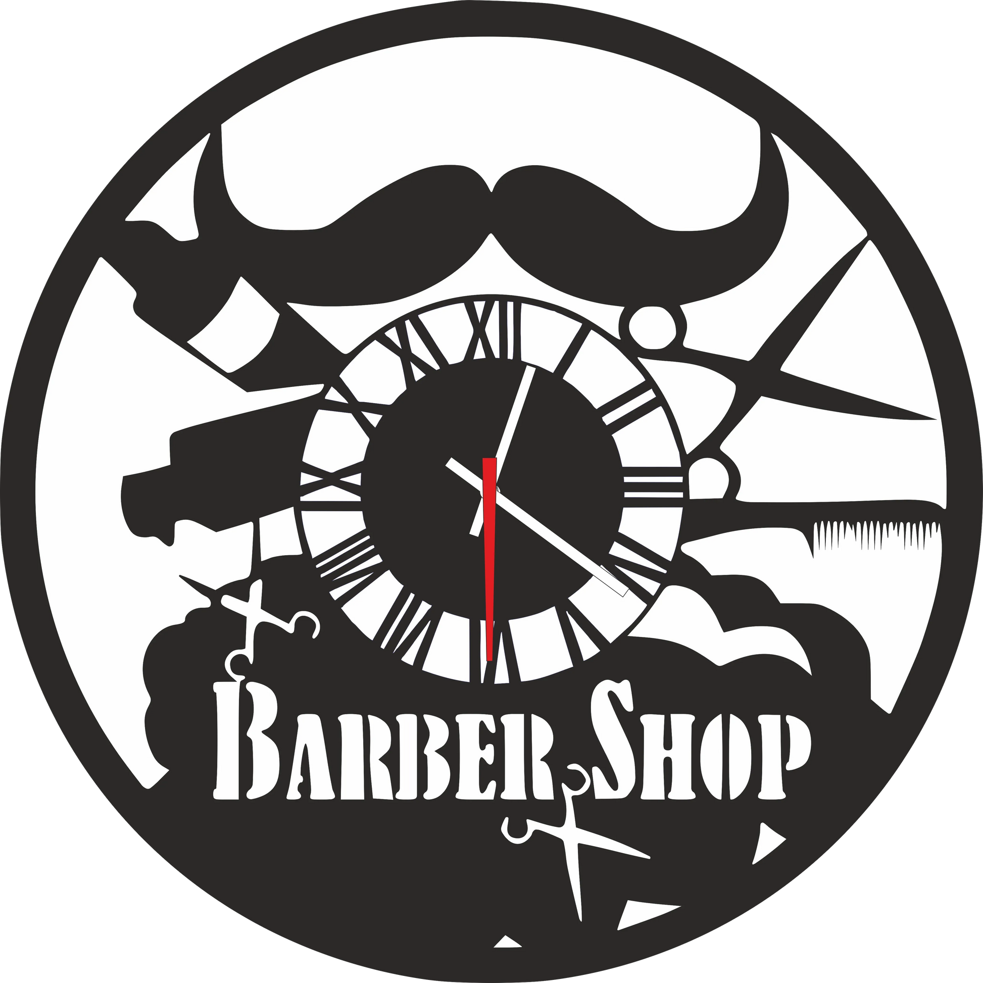 Ceas Barber Shop 1 - Tete Print