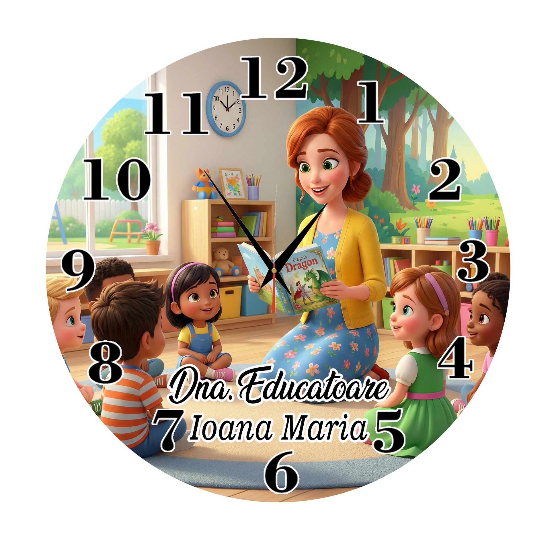 Ceas pentru Doamna Educatoare - Tete Print