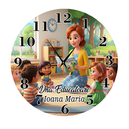 Ceas pentru Doamna Educatoare - Tete Print