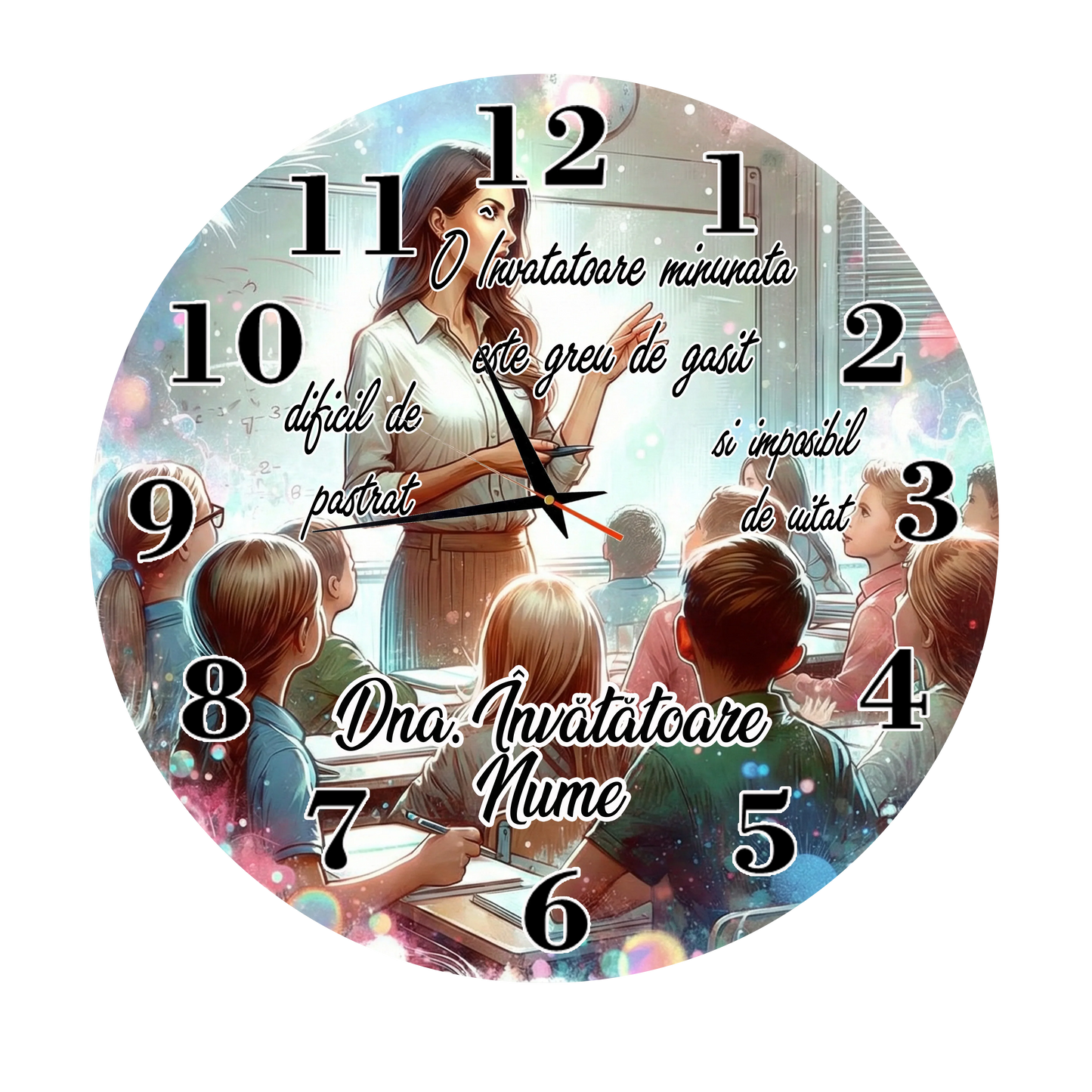 Ceas pentru Invatatoare - Tete Print