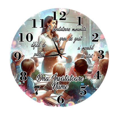 Ceas pentru Invatatoare - Tete Print