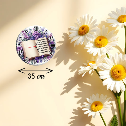 Ceas de Perete Personalizat "Prima Busolă" – Cadou pentru Învățătoare sau Profesori, MDF, 35 cm