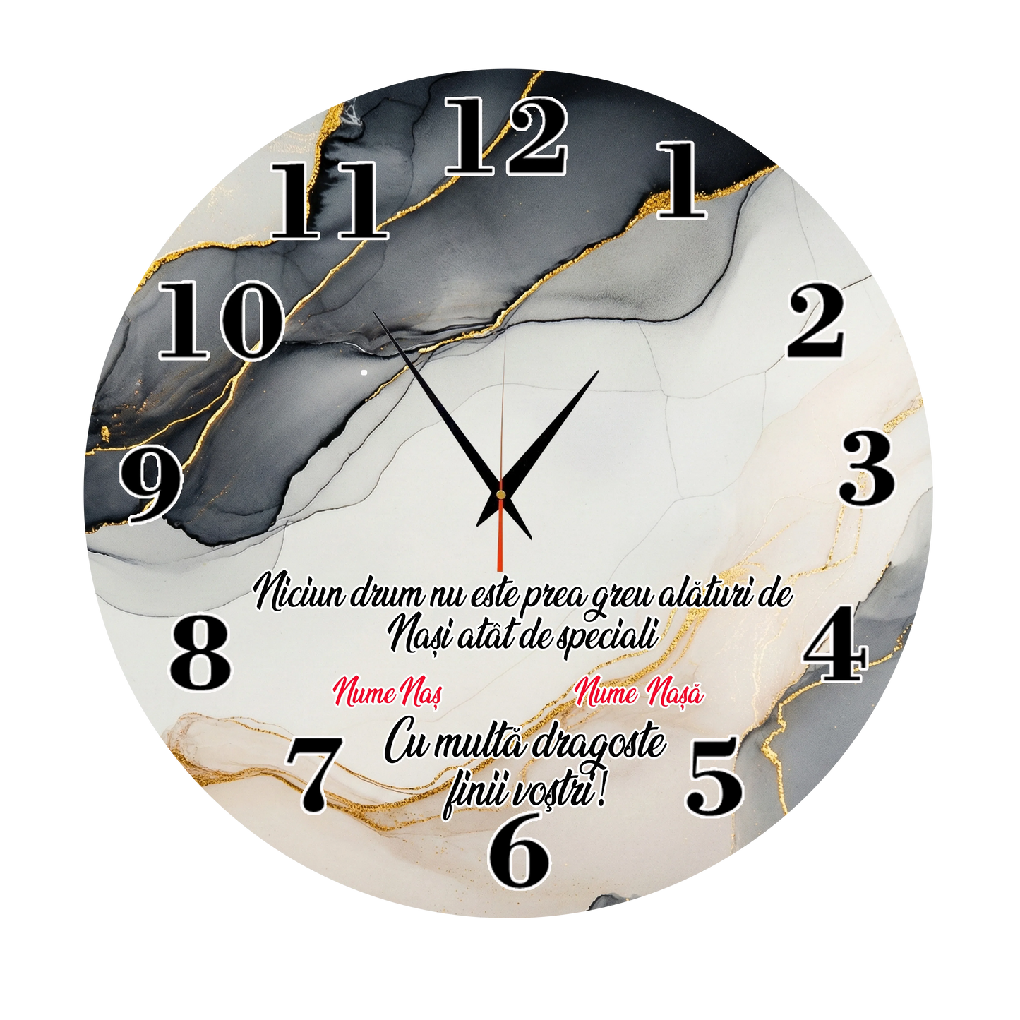 Ceas Personalizat pentru Nași - Tete Print