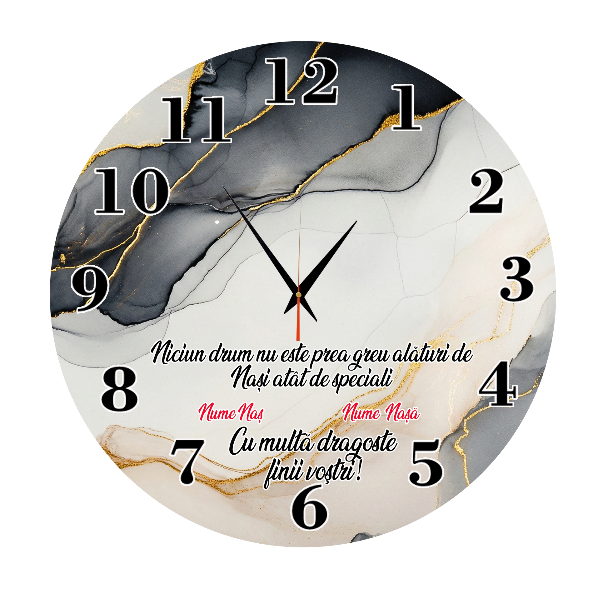 Ceas Personalizat pentru Nași - Tete Print