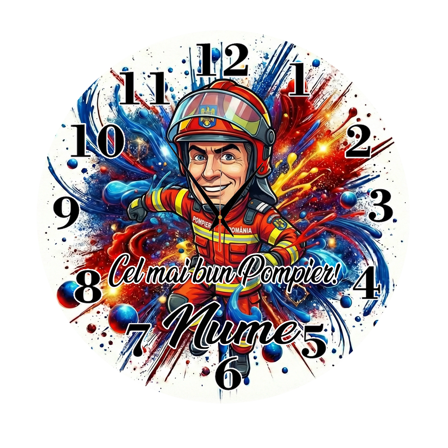 Ceas pentru cel mai bun pompier - Tete Print