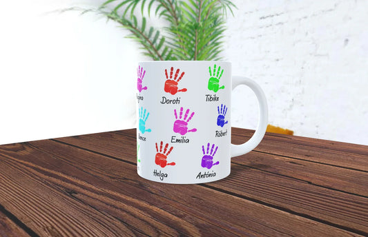 Cana cu amprenta maini pentru invatatoare - Tete Print