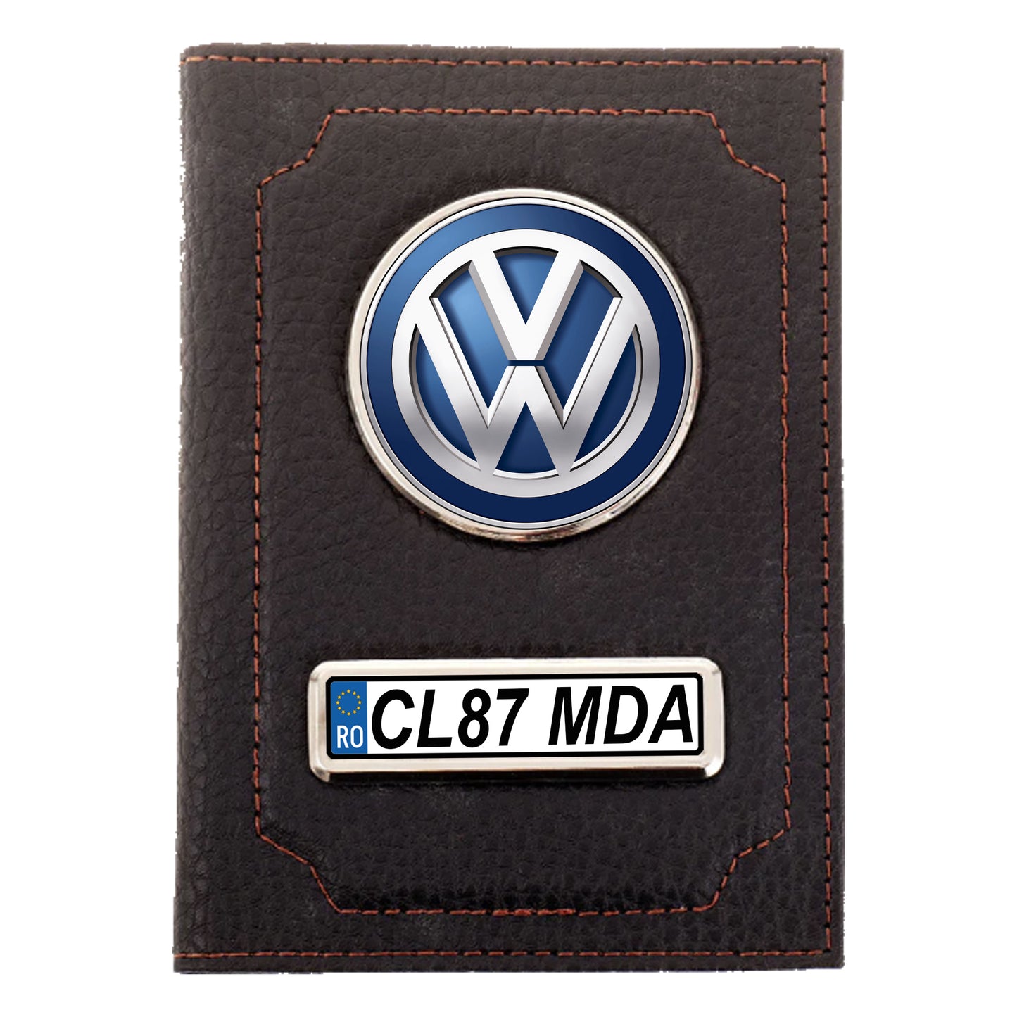 Portofel acte auto cu logo-ul Volkswagen si numarul masini