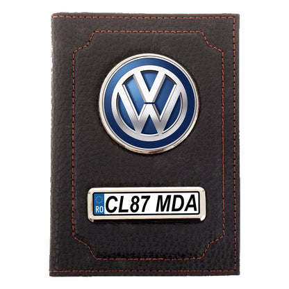 Portofel acte auto cu logo-ul Volkswagen si numarul masini