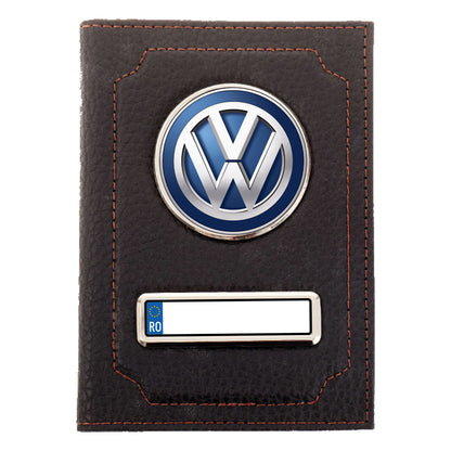 Portofel acte auto cu logo-ul Volkswagen si numarul masini