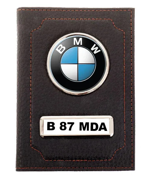 Portofel Acte Auto logo-ul BMW si numar masini - Tete Print