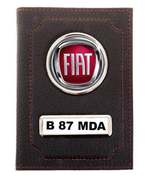Portofel Acte Auto cu logo-ul Fiat si numarul masini - Tete Print