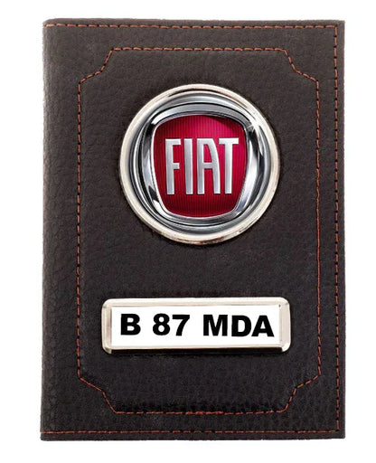 Portofel Acte Auto cu logo-ul Fiat si numarul masini - Tete Print