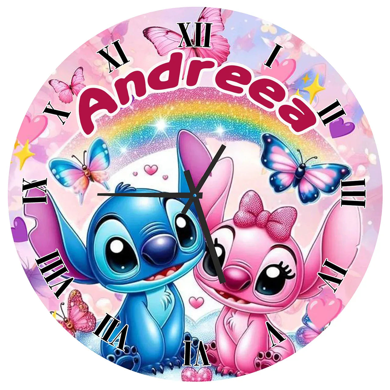 Ceas de perete pentru copii cu Stitch - Tete Print