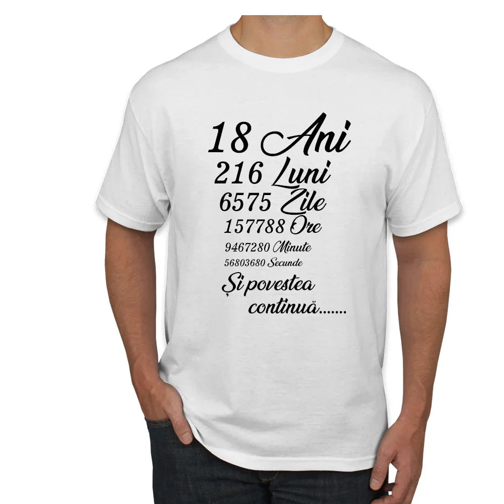 Tricou 18 ani 216 luni - Tete Print