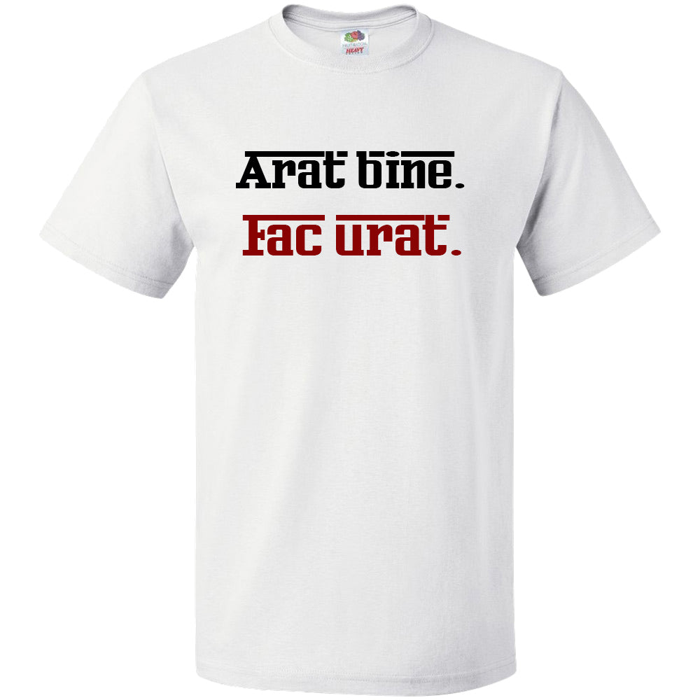 Tricou alb "Arăt Bine, Fac Urât" – Mesaj Amuzant & Atitudine Urbană