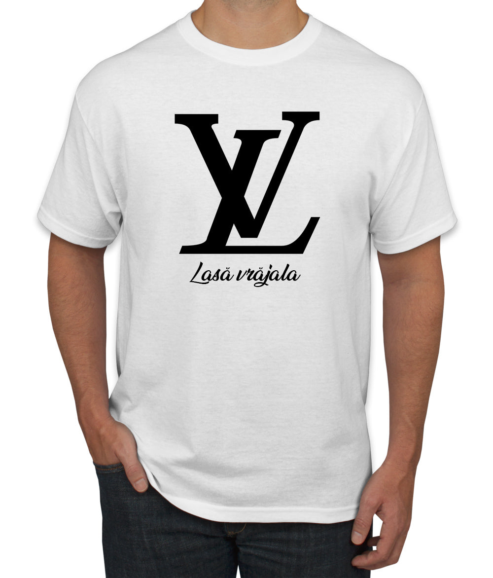 Tricou Alb Personalizat cu Mesaj Amuzant – Model „Lasă Vrăjala” – Cadoul Perfect pentru El/Ea