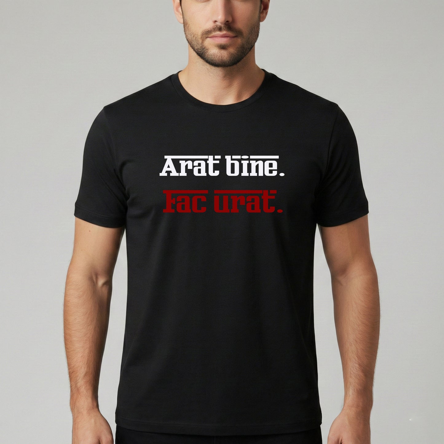 Tricou Negru "Arăt Bine, Fac Urât" – Mesaj Amuzant & Atitudine Urbană
